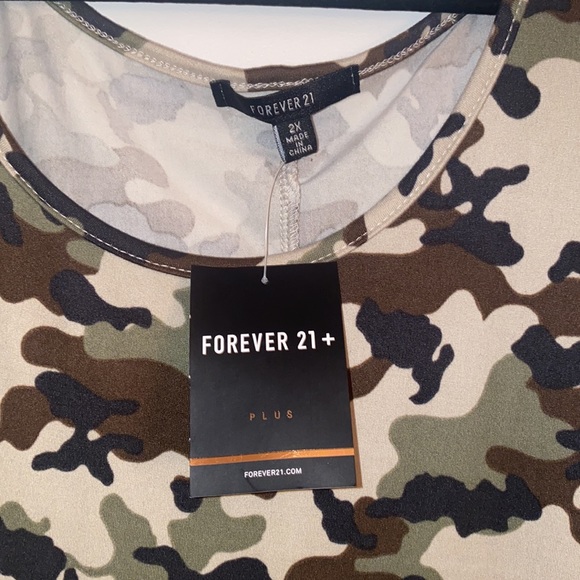 Forever 21 Plus Size Curve Camouflage Print Bodycon Dress - Picture 4 of 5